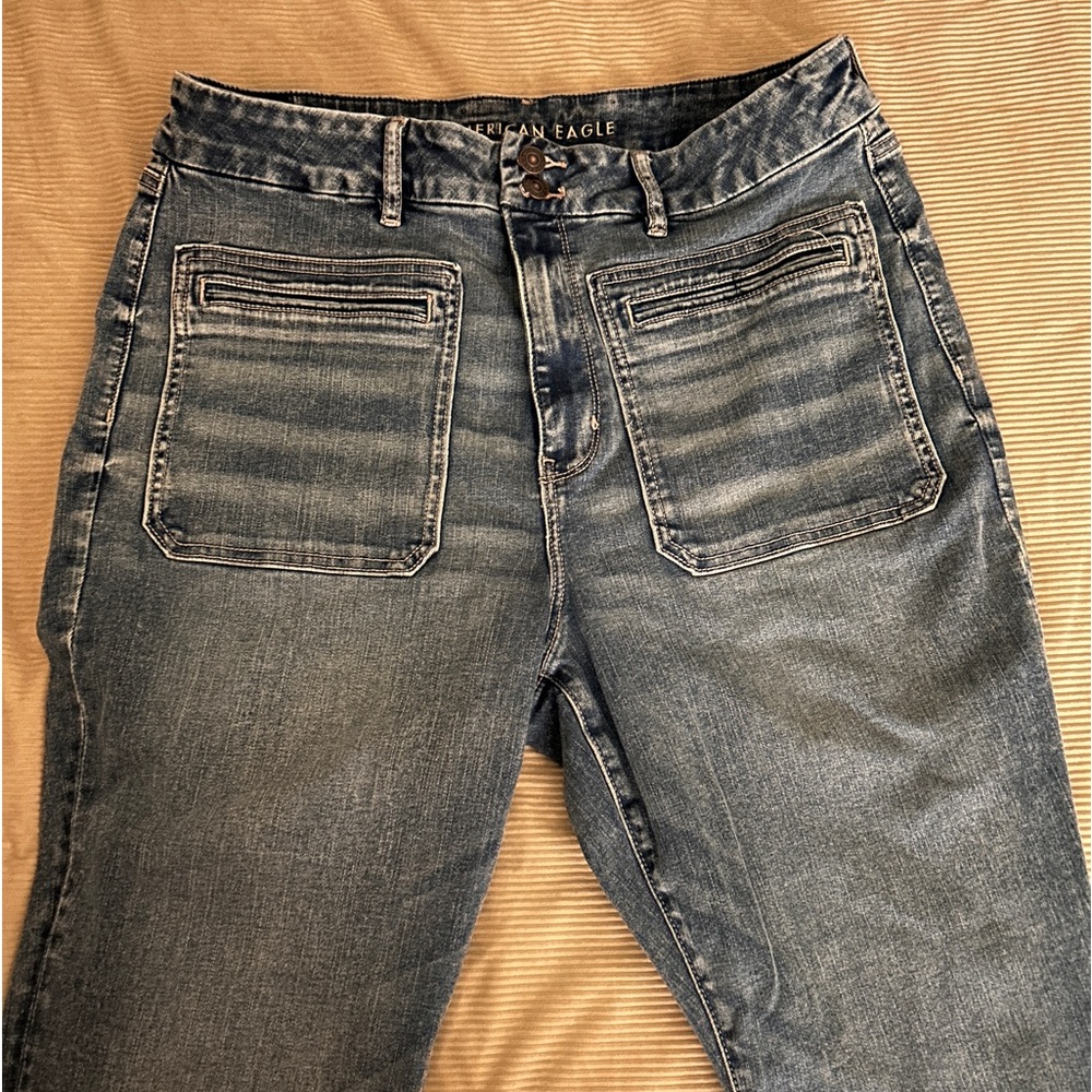 American Eagle High Rise Flare Jeans Size 18 SHORT